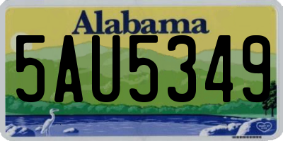 AL license plate 5AU5349