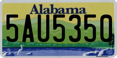 AL license plate 5AU5350