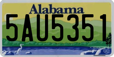 AL license plate 5AU5351