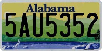 AL license plate 5AU5352