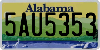 AL license plate 5AU5353