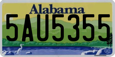AL license plate 5AU5355