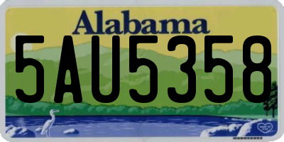 AL license plate 5AU5358