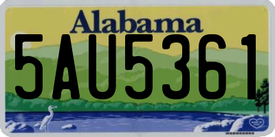 AL license plate 5AU5361