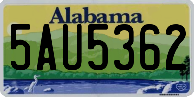 AL license plate 5AU5362