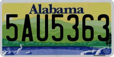 AL license plate 5AU5363