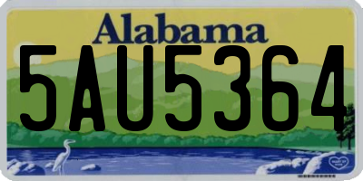 AL license plate 5AU5364