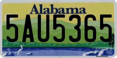 AL license plate 5AU5365
