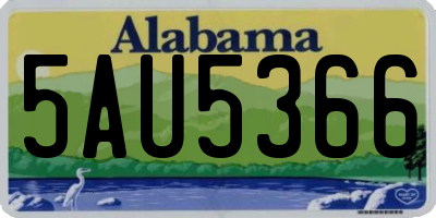 AL license plate 5AU5366