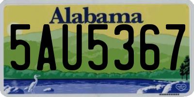 AL license plate 5AU5367