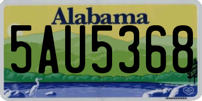 AL license plate 5AU5368