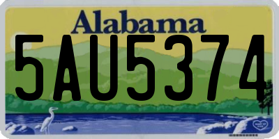 AL license plate 5AU5374