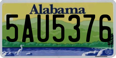 AL license plate 5AU5376