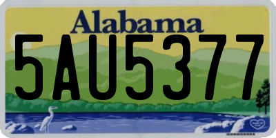 AL license plate 5AU5377