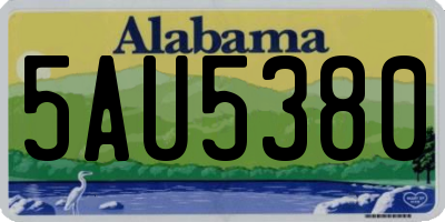 AL license plate 5AU5380