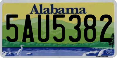 AL license plate 5AU5382