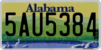 AL license plate 5AU5384