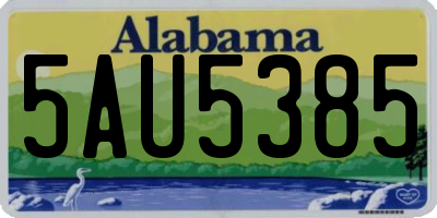 AL license plate 5AU5385