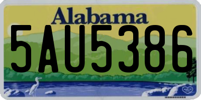AL license plate 5AU5386