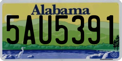 AL license plate 5AU5391