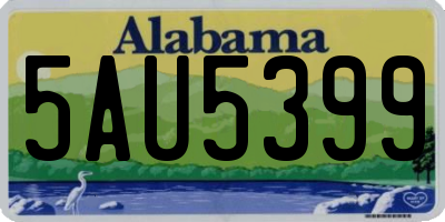 AL license plate 5AU5399