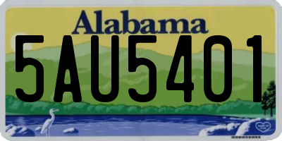 AL license plate 5AU5401