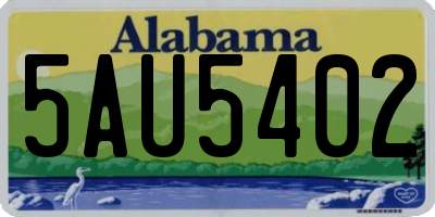 AL license plate 5AU5402