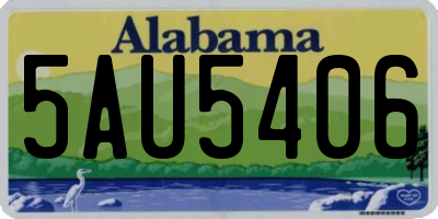 AL license plate 5AU5406