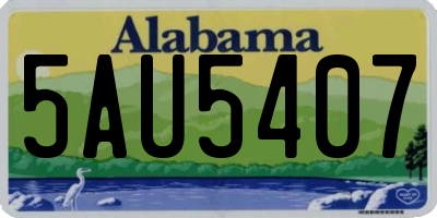 AL license plate 5AU5407