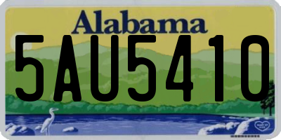 AL license plate 5AU5410