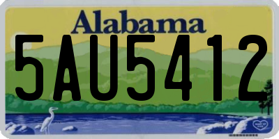 AL license plate 5AU5412