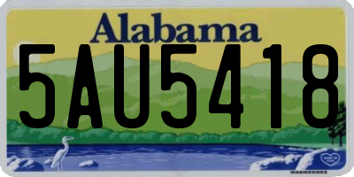 AL license plate 5AU5418