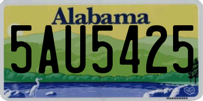 AL license plate 5AU5425