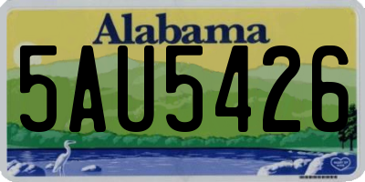 AL license plate 5AU5426