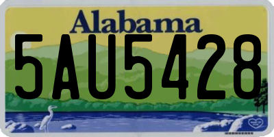 AL license plate 5AU5428