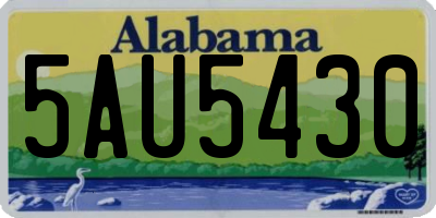 AL license plate 5AU5430