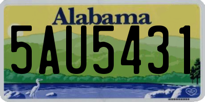 AL license plate 5AU5431