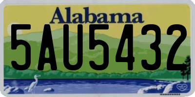 AL license plate 5AU5432