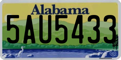 AL license plate 5AU5433