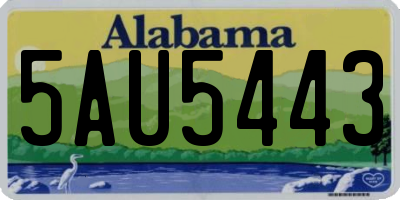 AL license plate 5AU5443