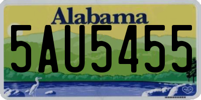 AL license plate 5AU5455