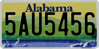 AL license plate 5AU5456