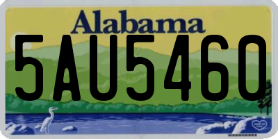AL license plate 5AU5460