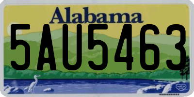 AL license plate 5AU5463
