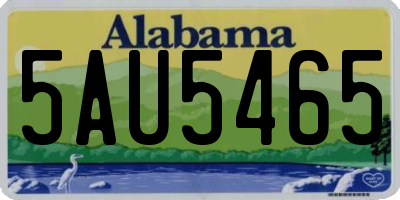 AL license plate 5AU5465