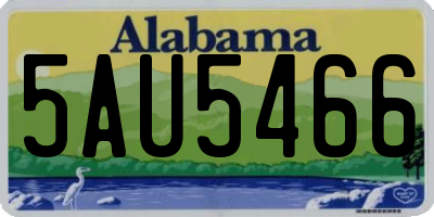 AL license plate 5AU5466