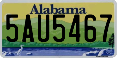 AL license plate 5AU5467