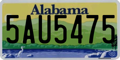 AL license plate 5AU5475