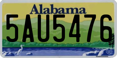 AL license plate 5AU5476