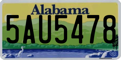 AL license plate 5AU5478